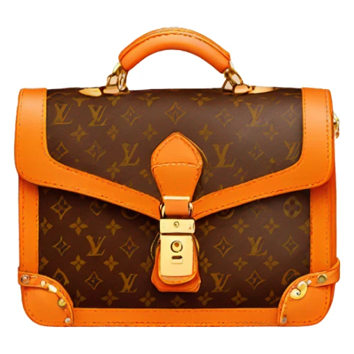 Louis Vuitton bag orange sticker