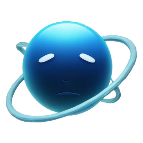 blue planet wth rings sticker