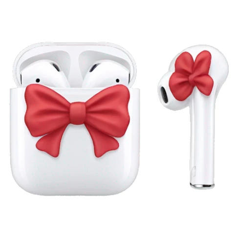 Air pods with bows sticker