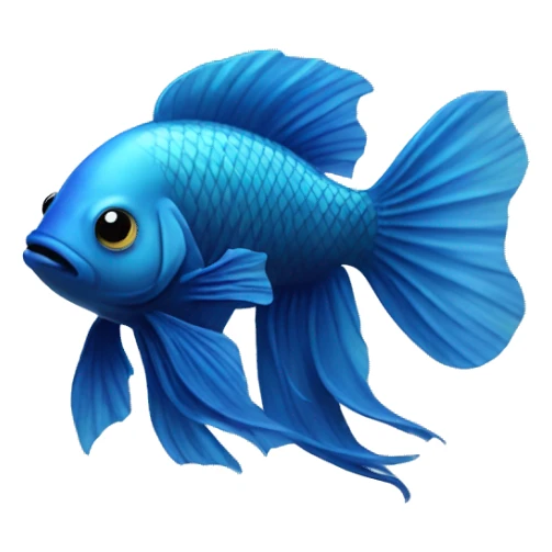 Blue beta fish sticker