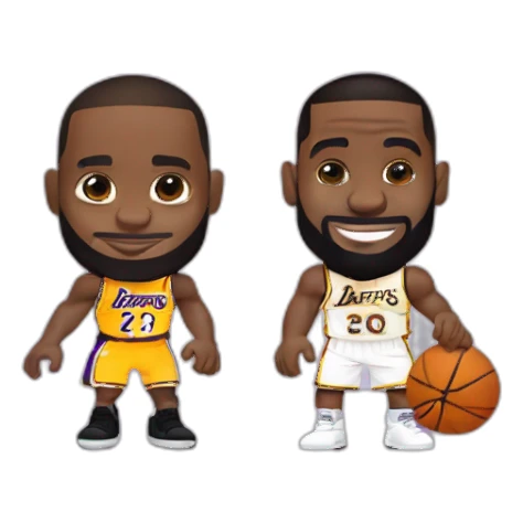 Lebron james avec Kobe brayant sticker
