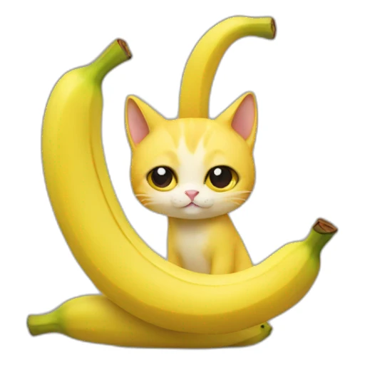 a banana cat sticker
