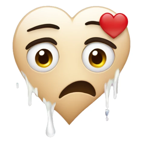 Tear face with surroundings broken hearts  sticker