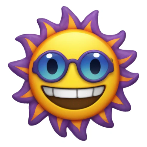Groovy sun sticker