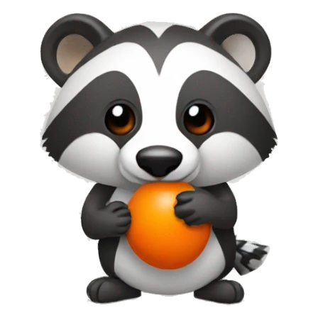 badger with orange maracas sticker