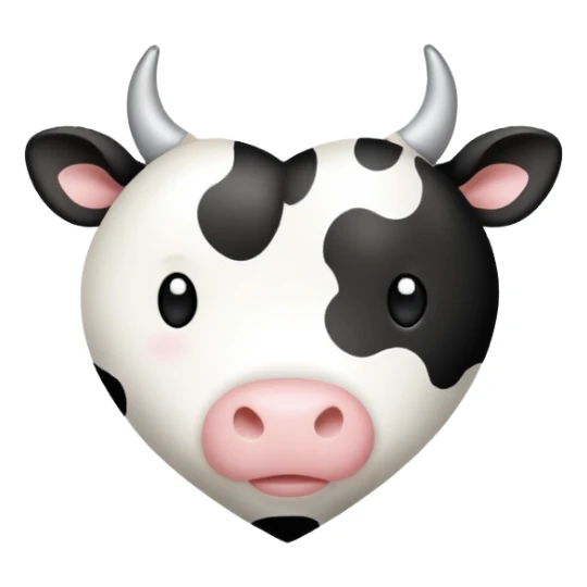 Cow printed hearts sticker