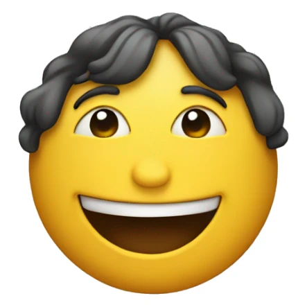 Emoji face smiling  and crayinig sticker