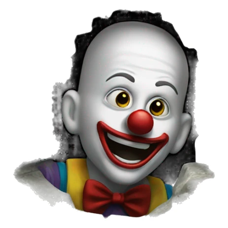 A clown in a sewer sticker