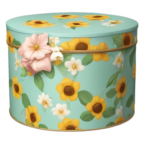 latona flowers hat box with logo sticker