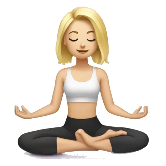 Blonde lady doing yoga sticker