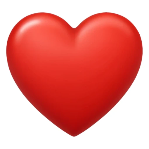 red heart, classic and bold sticker