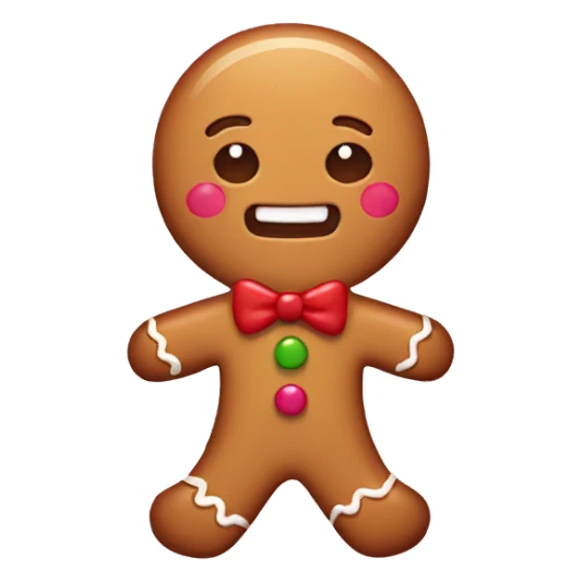 Gingerbread man kawaii style sticker