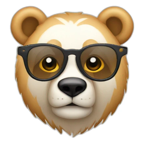 Oso con lentes de sol sticker