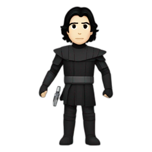 Kylo ren in star wars without helmet sticker
