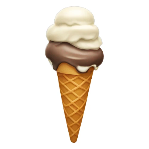 Ice cream with apple  sticker