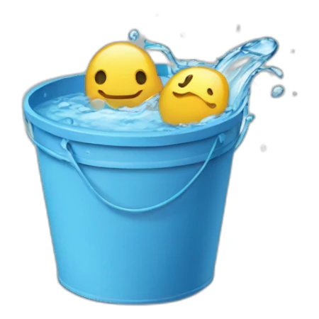 bucket of water sticker