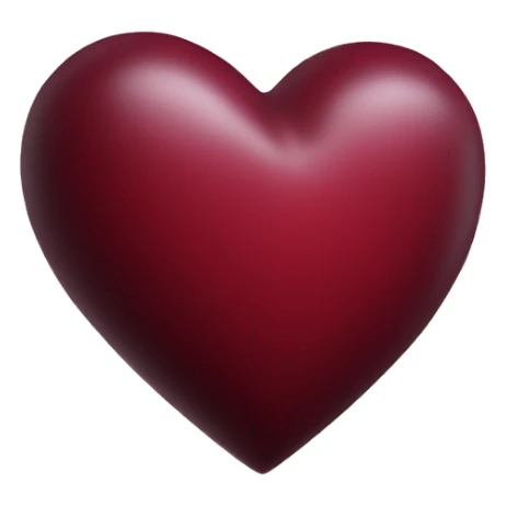 Burgundi heart sticker