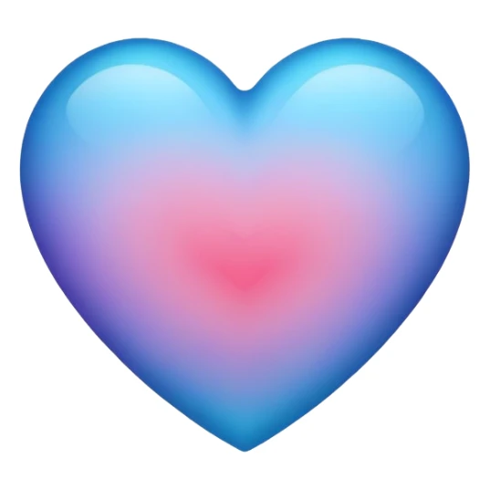 cœur dégradé de bleu  sticker