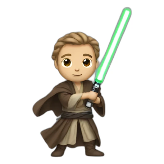 jedi with lightsaber sticker