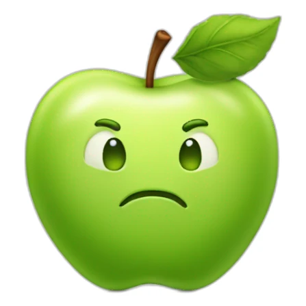 smirking apple sticker