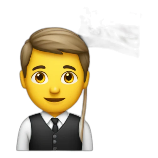 Croatian man holding german flag sticker