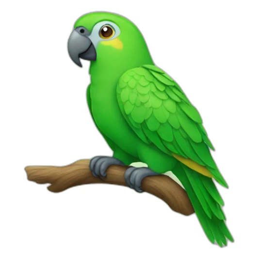 Green parrot sticker