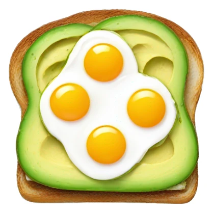 Avocado and egg toast sticker