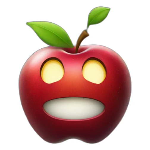 Apple in space sticker