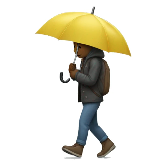 Walking through rain sticker