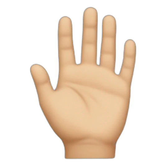 back of hand without thumb sticker