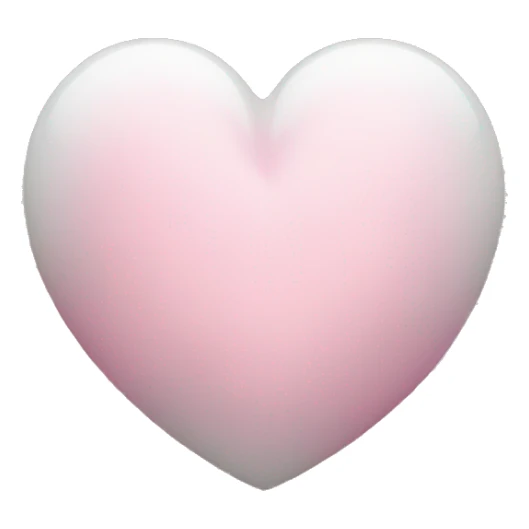 White and pink heart sticker