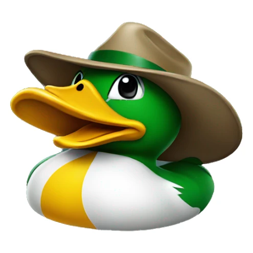 Oregon duck mascot with red hat sticker