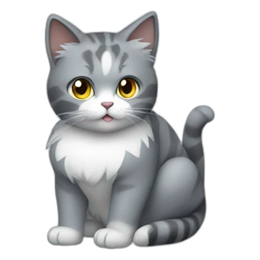Sitting-bicolor-cat-ice-pokemon sticker