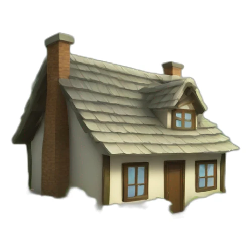 small falimy house in nature sticker