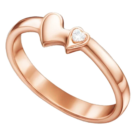 Verlobungsring Roségold mit Herzdiamant sticker