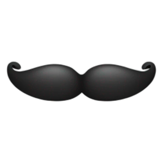 floating mustache sticker