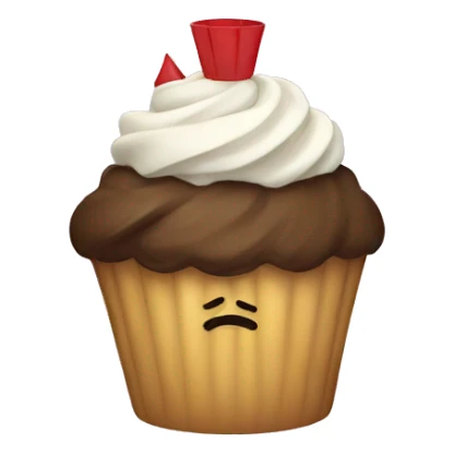 Cupcake with a cape sticker