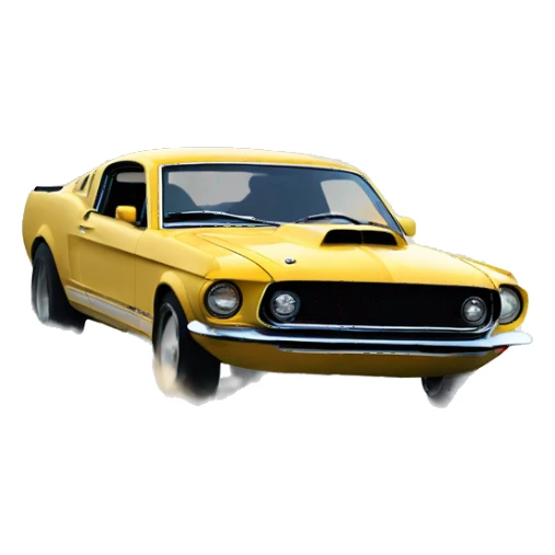 Mustang doing a burnout sticker