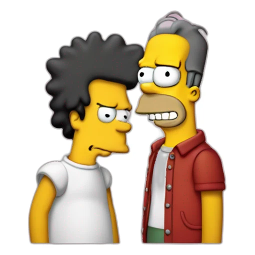 Homer et bart qui sont en colère sticker