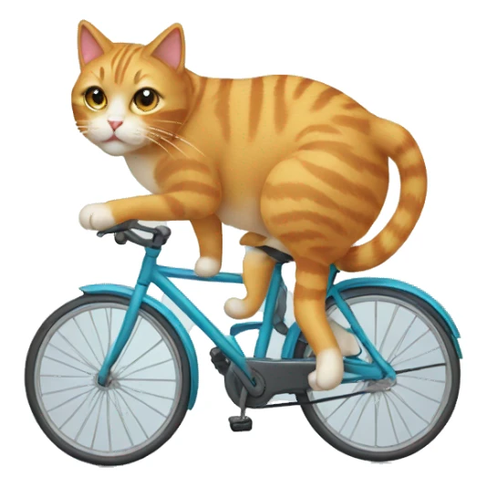 A cat on bicycle sticker