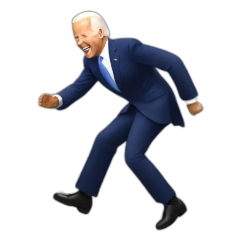 Joe biden falling the stairs sticker