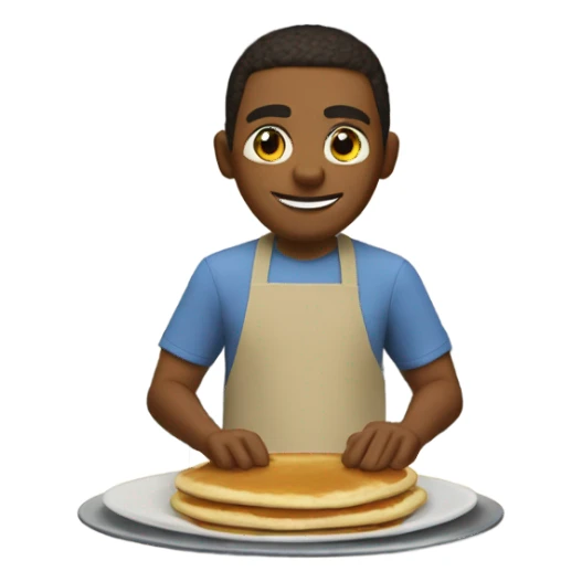 Brick heck from the show called “the middle” making pancakes sticker