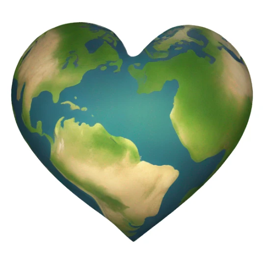 heart shaped earth centered on philippine sticker