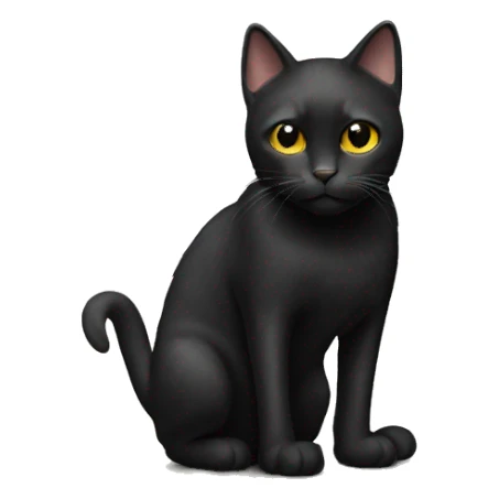 Black cat wearing pants sticker