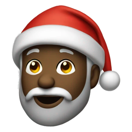 Black Santa hat sticker