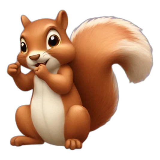 squirrel blow kiss sticker