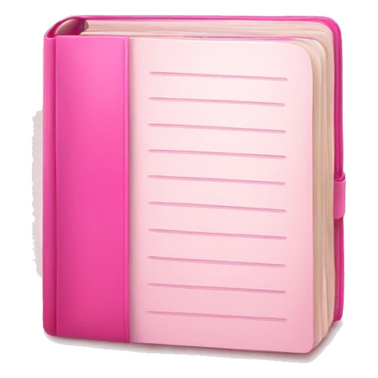 Pink book agenda sticker