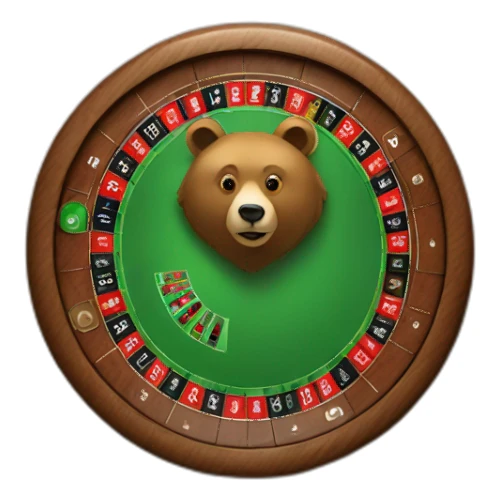 Bear and Roulette sticker