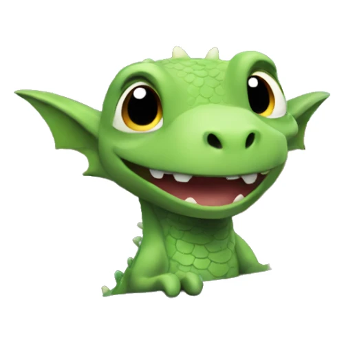 Cute little dragon, getting happy in a car sticker