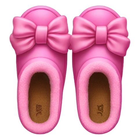 Pink Ugg slippers bows  sticker
